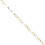 Catena e resina epossidica da 2 mm - Acciaio inossidabile 304 dorato - Bianco x1m