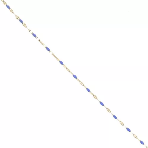 Catena e resina epossidica 2 mm in acciaio inox 304 dorato - blu reale x1m
