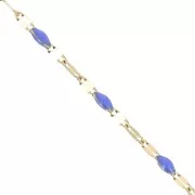 Catena e resina epossidica 2 mm in acciaio inox 304 dorato - blu reale x1m