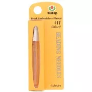 Aghi corti Tulip N°11 a punta per tessere perline x4
