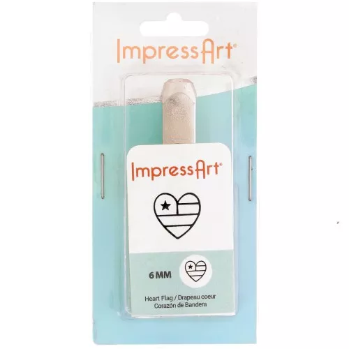 Punzone ImpressArt - 6 mm - Bandiera a cuore x1