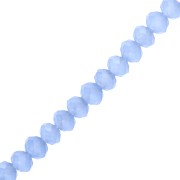 Perla a disco sfaccettate - rotonde appiattite - 4,5x3,5 mm Blu Opale x 37 cm