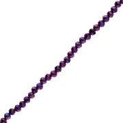 Perline sfaccettate rotonde - rotonde appiattite - 4,5x3,5 mm Purple Iris x40cm