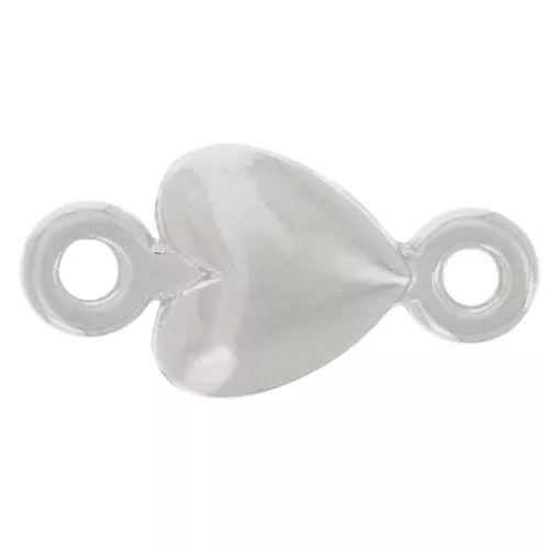 Distanziatore cuore11x5,5 mm -Placcatura argento fino antico x5