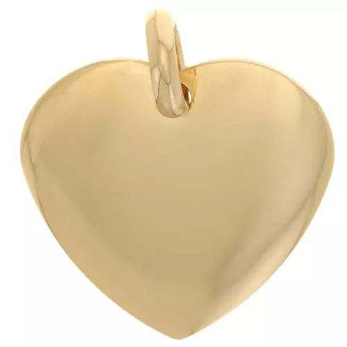 Pendente cuore 19x20 mm con anello chiuso - placcato oro 3 micron x1