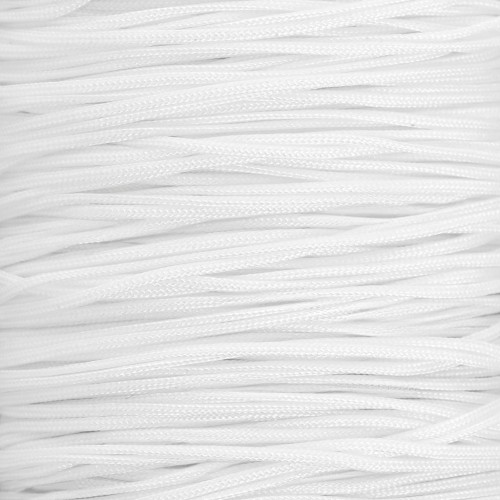 Filo di giada - Filo di nylon intrecciato da 0,5 mm - Bianco x9m 