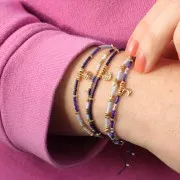 Filo di giada - Filo di nylon intrecciato da 0,5 mm - Blue jean x9m 