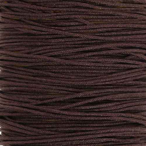 Filo di giada - Filo di nylon intrecciato da 0,5 mm - Marrone scuro x9m 