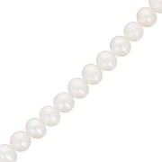 Perle ovali irregolari barocche d'acqua dolce 6x5 mm - Grado AAA Bianco x10|raw }}