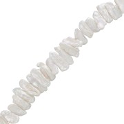 Perle irregolari d'acqua dolce Biwa da 17 mm a 23 mm - Grado AA Bianco iridescente x6