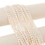 Perle d'acqua dolce a grani di riso - 6x5 mm - Grado AA- Bianco x10