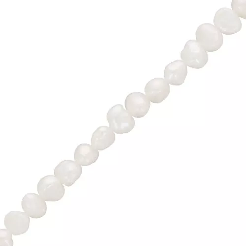 Perle irregolari d'acqua dolce 5 mm - Grado AA Bianco x10