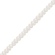 Perle d'acqua dolce ovali irregolari 4x3 mm - Grado AA Bianco x8