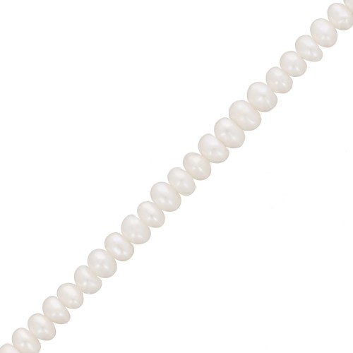 Perle d'acqua dolce ovali irregolari 4x3 mm - Grado AA Bianco x8