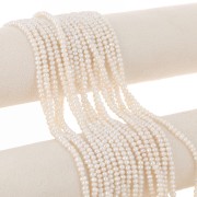 Perle d'acqua dolce ovali irregolari 4x3 mm - Grado AA Bianco x8