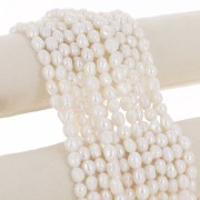 Perle d'acqua dolce barocche irregolari 10x8 mm - Grado AA Bianco x8