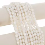 Perle d'acqua dolce barocche irregolari 10x8 mm - Grado AA Bianco x8