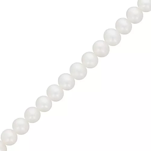Perle ovali d'acqua dolce 5x4 mm - Grado AA- Bianco x6