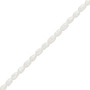 Perle d'acqua dolce a grani di riso - 3,5x2,5 mm - Grado AA Bianco x20|raw }}