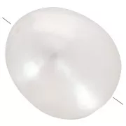 Perla d'acqua dolce ovale irregolare 11x10 mm - Grado A Bianco x1
