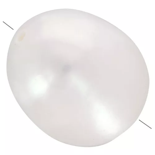Perla d'acqua dolce ovale irregolare 11x10 mm - Grado A Bianco x1