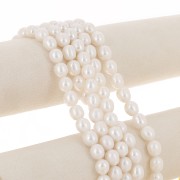 Perla d'acqua dolce ovale irregolare 11x10 mm - Grado A Bianco x1