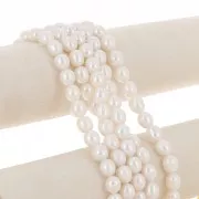 Perla d'acqua dolce ovale irregolare 11x10 mm - Grado A Bianco x1