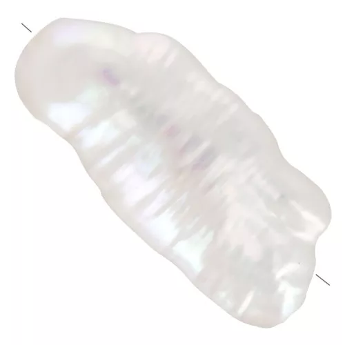Perla d'acqua dolce irregolare Biwa da 17 mm a 20 mm - Grado AA Bianco x1