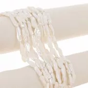 Perla d'acqua dolce irregolare Biwa da 17 mm a 20 mm - Grado AA Bianco x1