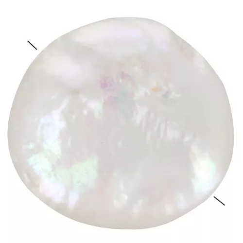 Perla irregolare d'acqua dolce - Paletta rotonda 12 mm - Grado AA+ Bianco x1