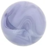 Perline di resina opaca 14 mm - Grigio ghiacciaio marmorizzato x6