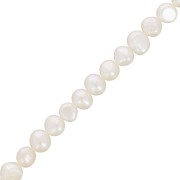 Perle d'acqua dolce barocche irregolari 6 mm - Grado AA Bianco x36cm|raw }}