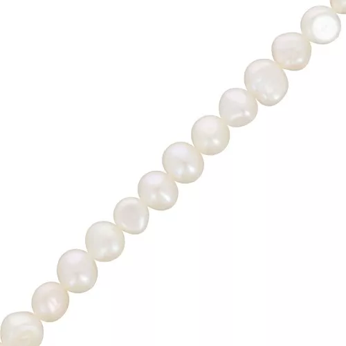 Perle d'acqua dolce barocche irregolari 6 mm - Grado AA Bianco x36cm