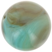 Perle rotonde da 14 mm in resina opaca - Turchese marmorizzato x6