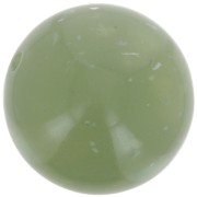 Perle tonde da 14 mm in resina traslucida - Grigio verde screziato x6