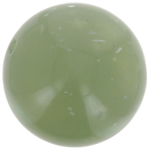 Perle tonde da 14 mm in resina traslucida - Grigio verde screziato x6