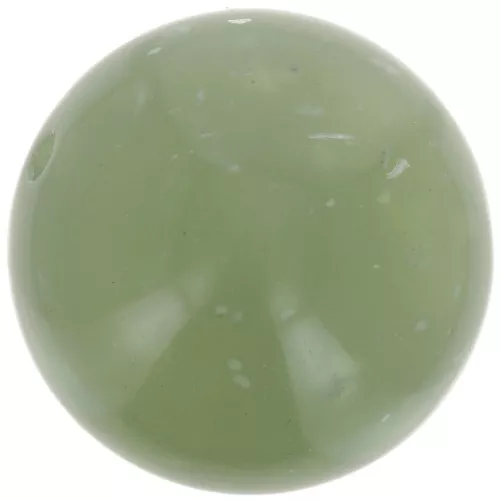 Perle tonde da 14 mm in resina traslucida - Grigio verde screziato x6