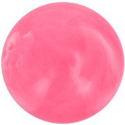 Perle rotonde da 14 mm in resina opaca - Rosa brillante marmorizzato x6