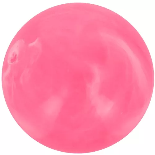Perle rotonde da 14 mm in resina opaca - Rosa brillante marmorizzato x6