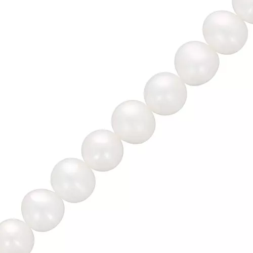 Perle tonde appiattite d'acqua dolce 6,5x7 mm - Grado AA- Bianco x39cm