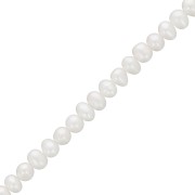 Perle d'acqua dolce barocche irregolari 6x5 mm - Grado AA Bianco x35cm|raw }}
