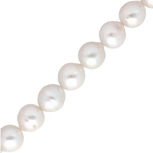 Perle d'acqua dolce nucleo rotondo irregolare 10 mm - Grado AA+ Bianco x39cm