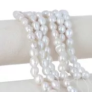 Perle d'acqua dolce nucleo rotondo irregolare 10 mm - Grado AA+ Bianco x39cm