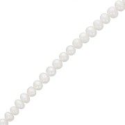 Perle ovali irregolari d'acqua dolce 4,5x3,5 mm - Grado AA - Bianco x37cm
