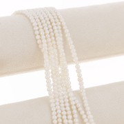 Perle ovali irregolari d'acqua dolce 4,5x3,5 mm - Grado AA - Bianco x37cm