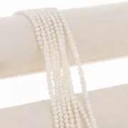 Perle ovali irregolari d'acqua dolce 4,5x3,5 mm - Grado AA - Bianco x37cm