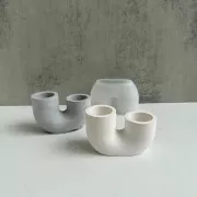 Stampo in silicone per portacandele a U asimmetrico 7x10 cm x1