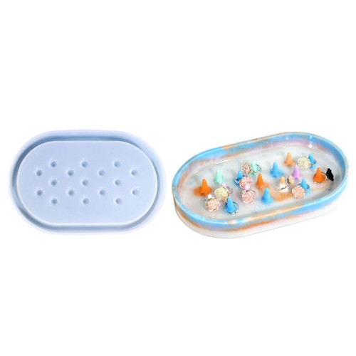 Stampo in silicone per vassoio ovale ad anelli 24,5x15 cm x1