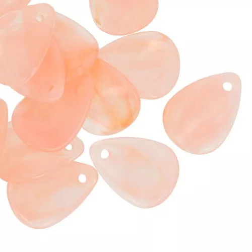 Zecchini a petalo di fiore curvo da 17 mm - Pesca marmorizzata x15