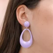 Cabochon acrilico opaco rotondo 14 mm - Lilla x1